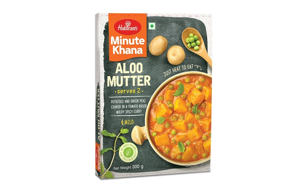 Haldiram's Minute Khana Aloo Mutter    Pack  300 grams